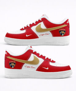 Custom Name Florida Panthers Hockey League Air Force 1 Shoes Sneakers