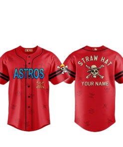 Custom Name Houston Astros One Piece 2 Live Action Luffy Neighbours Baseball Jersey