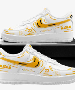 Custom Name Los Angeles Lakers x LeBron James 2026 Air Force 1 Shoes Sneakers Version 2