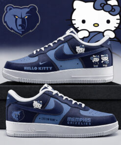 Custom Name Memphis Grizzlies x Hello Kitty Night 2026 Air Force 1 Shoes Sneakers