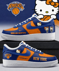 Custom Name New York Knicks x Hello Kitty Night 2026 Air Force 1 Shoes Sneakers