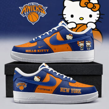 Custom Name New York Knicks x Hello Kitty Night 2026 Air Force 1 Shoes Sneakers