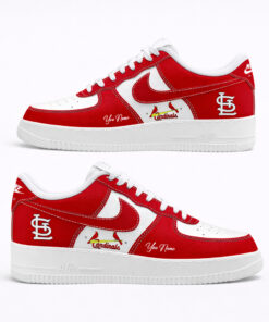 Custom Name St Louis Cardinals Baseball League Air Force 1 Shoes Sneakers