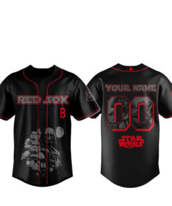 Custom Name and Number Boston Red Sox x Star Wars Dark Force Baseball Jersey