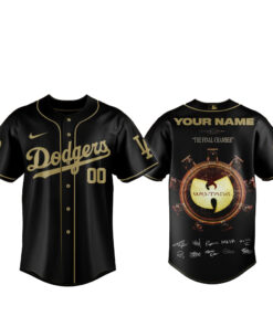 Custom Name and Number Los Angeles Dodgers x Wu-Tang Forever The Final Chamber Baseball Jersey