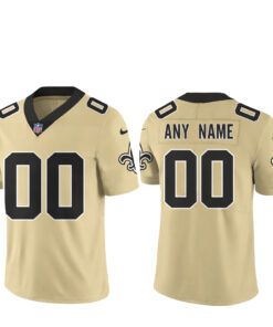 Custom Name and Number New Orleans Saints Gameday Golds Alternate Game 2026 Football Jersey