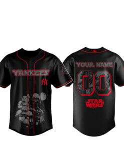 Custom Name and Number New York Yankees x Star Wars Dark Force Baseball Jersey