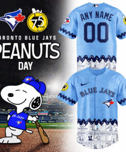 Custom Name and Number Toronto Blue Jays Peanuts Day 2026 Gameday Baseball Jersey