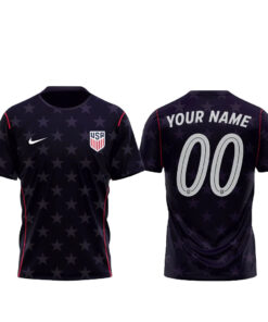 Custom Name and Number U.S. Men's National Team Soccer 2026 T-Shirt Version 2