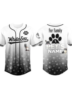 Custom Pet's Name Chicago White Sox Fur Family Pet Game Night 2026 Baseball Jersey