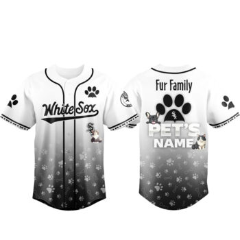 Custom Pet's Name Chicago White Sox Fur Family Pet Game Night 2026 Baseball Jersey
