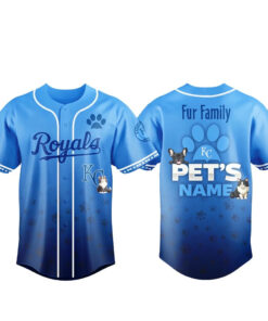 Custom Pet's Name Kansas City Royals Fur Family Pet Game Night 2026 Baseball Jersey