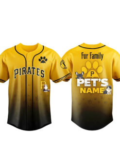 Custom Pet's Name Pittsburgh Pirates Fur Family Pet Game Night 2026 Baseball Jersey