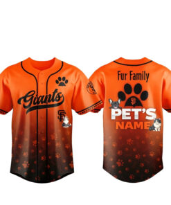 Custom Pet's Name San Francisco Giants Fur Family Pet Game Night 2026 Baseball Jersey