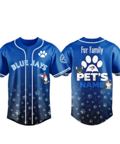 Custom Pet's Name Toronto Blue Jays Fur Family Pet Game Night 2026 Baseball Jersey