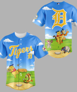 Detroit Tigers Winnie Pooh 100 Year Anniversary Day 2026 Baseball Jersey