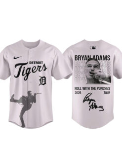 Detroit Tigers x Bryan Adams Roll With The Punches Tour 2026 Baseball Jersey