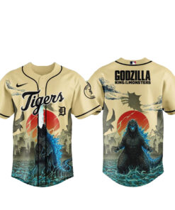 Detroit Tigers x Godzilla King of The Monsters Baseball Jersey