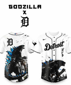 Detroit Tigers x Godzilla Monster Baseball Jersey