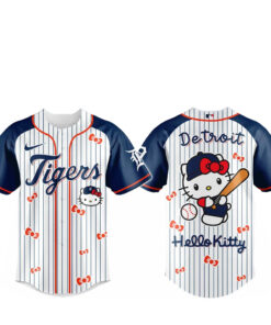 Detroit Tigers x Hello Kitty 2026 And Sanrio World Baseball Jersey