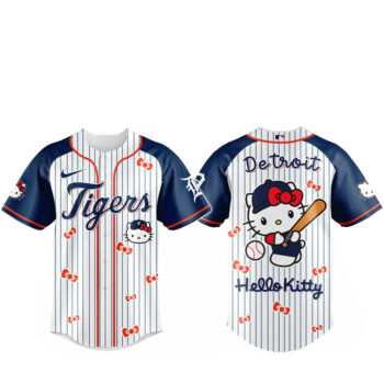 Detroit Tigers x Hello Kitty 2026 And Sanrio World Baseball Jersey