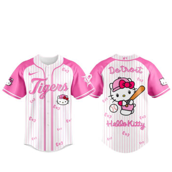 Detroit Tigers x Hello Kitty 2026 Pink Baseball Jersey