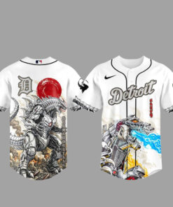 Detroit Tigers x MechaGodzilla Monster Baseball Jersey