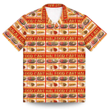 Halal Food Cart Menu Hawaiian Shirt