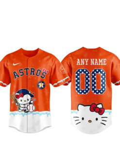 Houston Astros x Hello Kitty Night Custom Name and Number Baseball Jersey