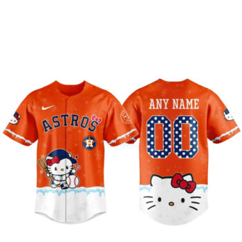 Houston Astros x Hello Kitty Night Custom Name and Number Baseball Jersey