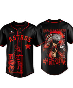 Houston Astros x Jujutsu Kaisen Night Back Gojo Baseball Jersey