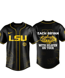 LSU Tigers x Zach Bryan With Heaven On Tour Baseball Jersey