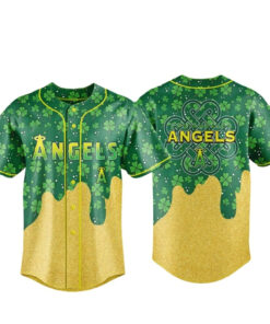 Los Angeles Angels Happy St Patrick’s Day 2026 Baseball Jersey