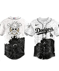 Los Angeles Dodgers Piece Gear 5 Luffy Sun God Nika Baseball Jersey 2026