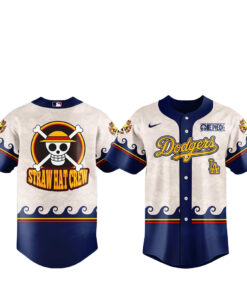 Los Angeles Dodgers x One Piece Night 2026 Straw Hat Crew Baseball Jersey