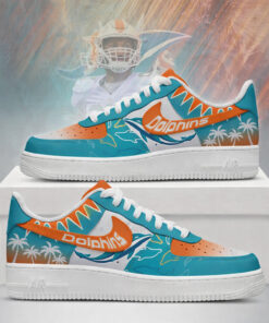 Miami Dolphins Football League 2026 Air Force 1 Shoes Sneakers