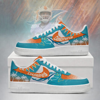 Miami Dolphins Football League 2026 Air Force 1 Shoes Sneakers