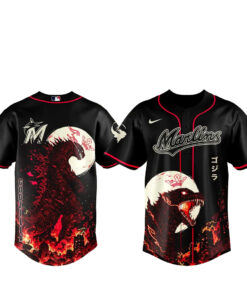 Miami Marlins x Godzilla Minus Zero Baseball Jersey