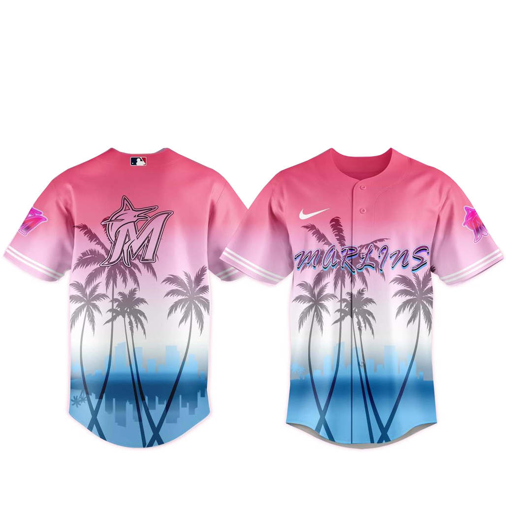 Miami Marlins x Grand Theft Auto VI 2026 Summer Vibes Baseball Jersey