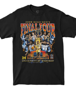Michigan Wolverines Men's Basketball Campus Ink 2026 Final Four Team T-Shirt