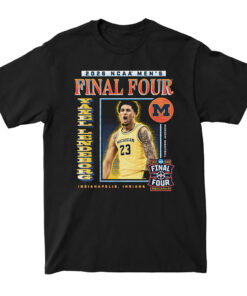 Michigan Wolverines Men's Basketball Campus Ink Yaxel Lendeborg Final Four T-Shirt