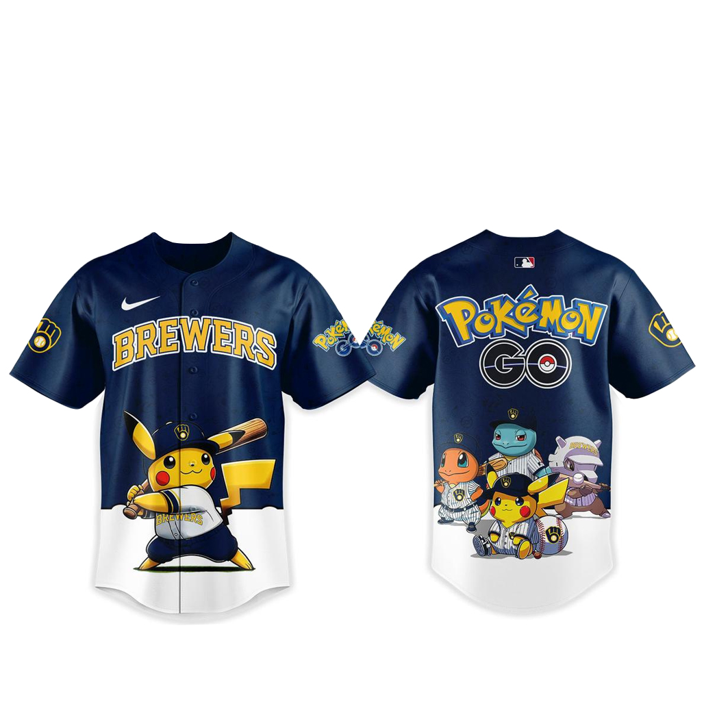 Milwaukee-Brewers-Pokemon-Go-Night-2026-Game-Baseball-Jersey.jpg Milwaukee Brewers Pokemon Go Night 2026 Game Baseball Jersey