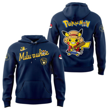 Milwaukee Brewers x One Piece x Pokemon 2026 Anime Night Hoodie