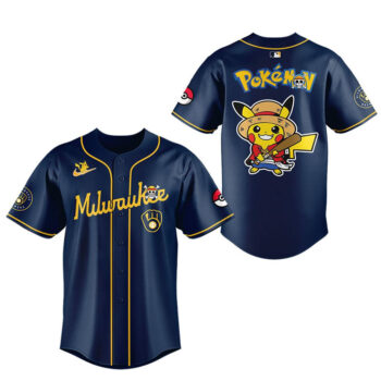 Milwaukee Brewers x One Piece x Pokemon 2026 Night Baseball Jersey