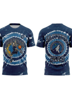 Minnesota Timberwolves x Grateful Dead Skeleton Dunker 2026 Tie Dye Shirt