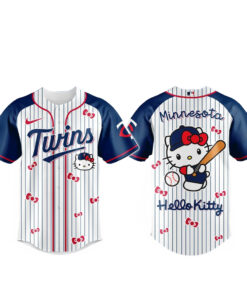Minnesota Twins x Hello Kitty 2026 And Sanrio World Baseball Jersey