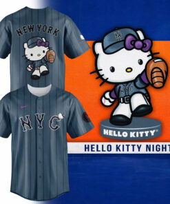 New York Mets Hello Kitty Night All Gray 2026 Baseball Jersey