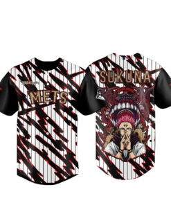 New York Mets x Jujutsu Kaisen Night 2026 Sukuna Basebball Jersey