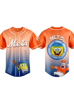 New York Mets x SpongeBob Home Run Baseball Jersey