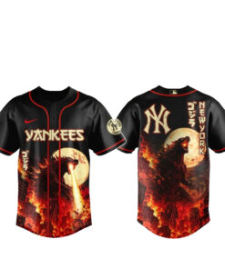 New York Yankees x Godzilla King of Monsters Baseball Jersey